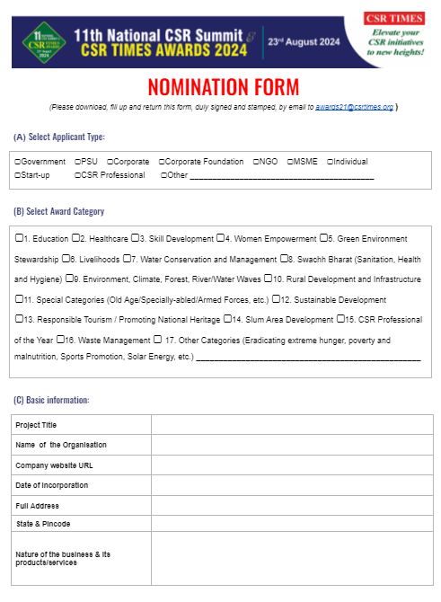nomination form