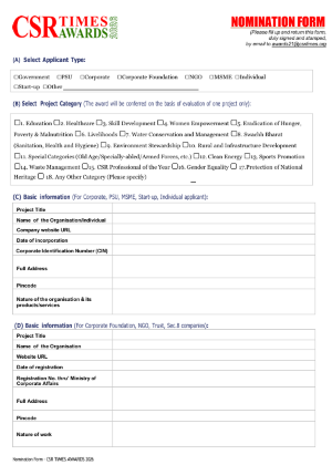 CSR Form