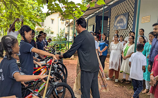 Bicycle donation for underprivileged students